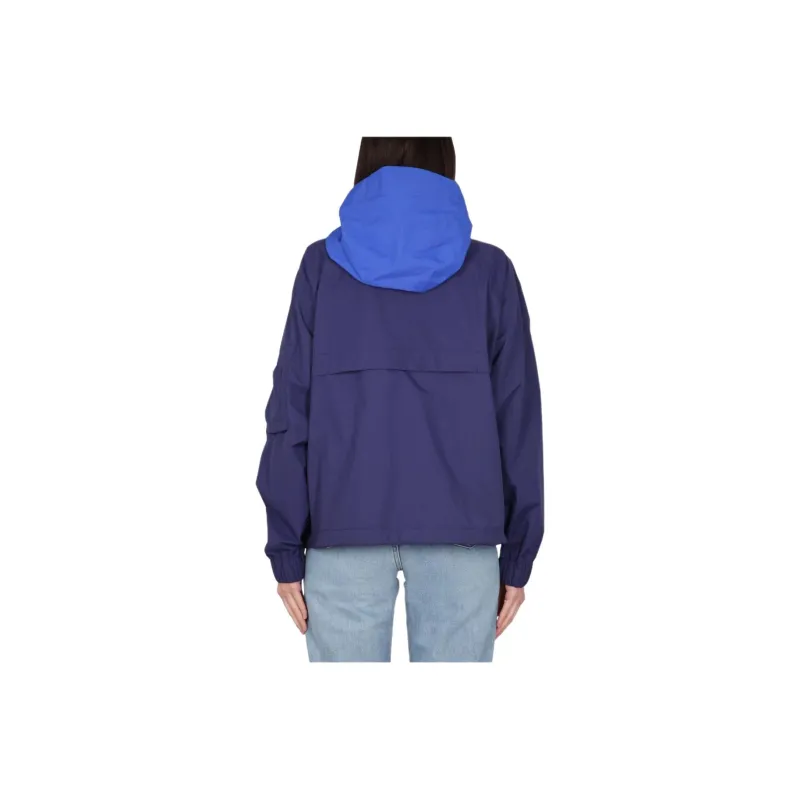 K WAY Drawstring hood Zip up Jacket-4