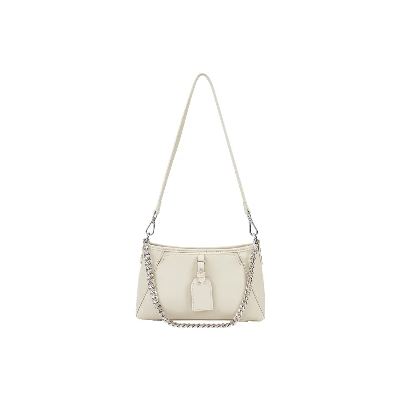 RED DRAGONFLY Cow Leather Shoulder Bag Women's Cream White-4