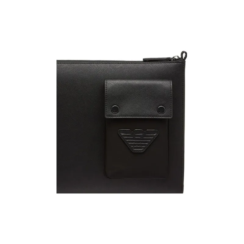 EMPORIO ARMANI Polyamide Wrist Bag Clutch Men's Black-5