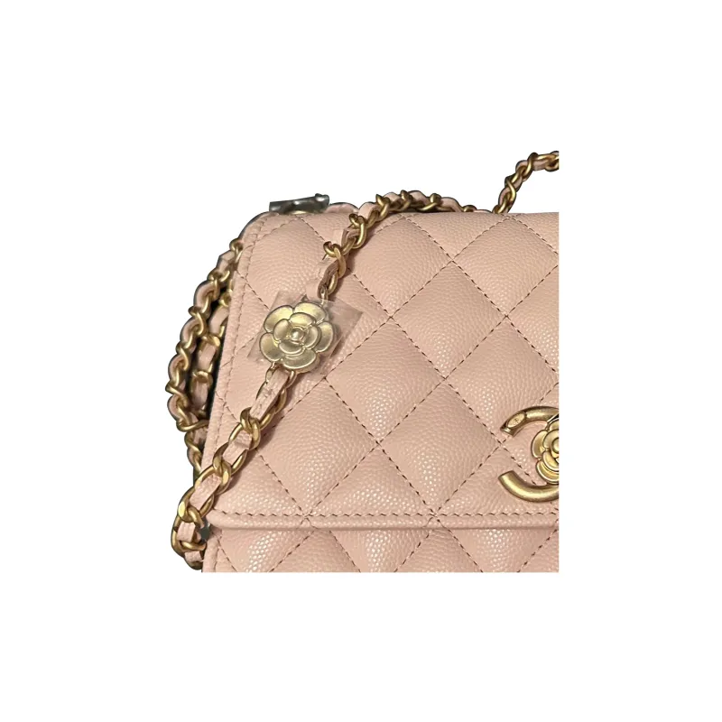 CHANEL WOC Calfskin Shoulder Bag, Crossbody Bag, Wallet Women's Cherry Blossom Pink-2