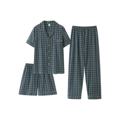 WANANNI Pajama Set Men's Dark Green