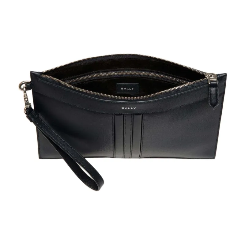 BALLY MYTHOS Cow Leather Clutch Regular Men's Marine Blue-2