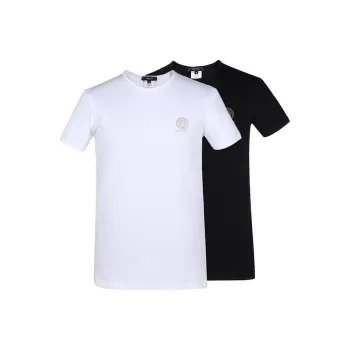 VERSACE T Shirts Men 2 Pack Marine Blue+White
