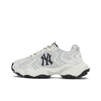 MLB New York Yankees Anti Slip Wear Resistant Low Top Chunky Sneakers Unisex White