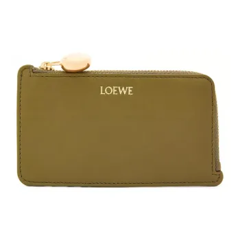 LOEWE Shiny Nappa Calfskin Card Holder Card Holder Women's Olive
