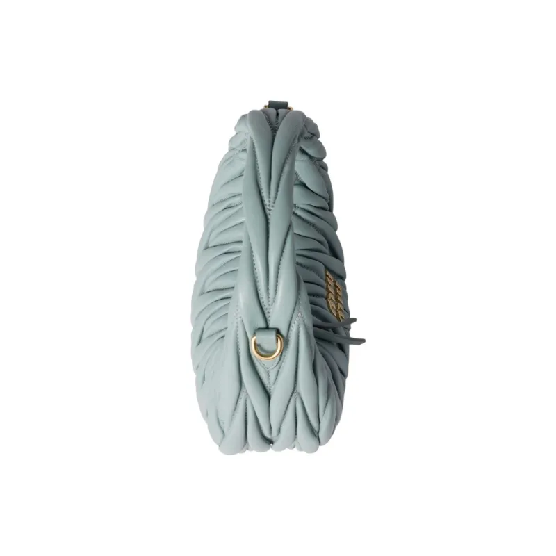 MIU MIU Wander Series Lambskin Handbag Mini Women's Light Blue-4