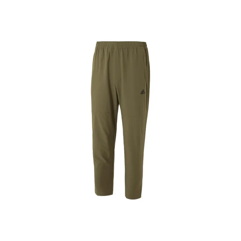 Adidas SS25 Knitted Sports Pants Men's Olive Green-0