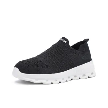 Singing Anti Slip And Wear Resistant Breathable Low Top Casual Shoes Unisex Black White