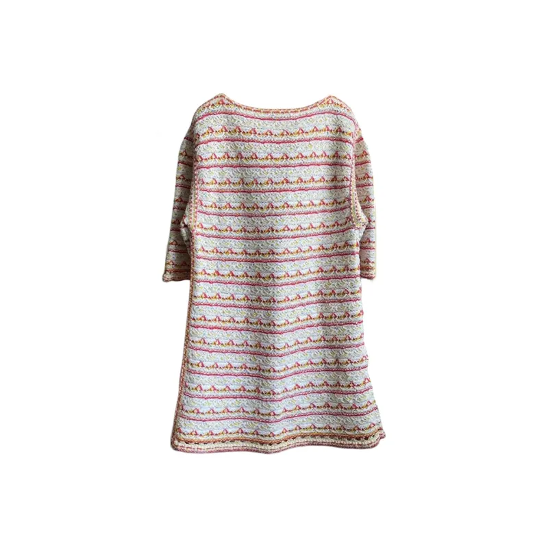 CHANEL Short Sleeved Dress Women's White-1