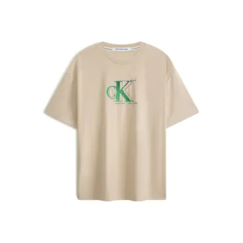 CALVIN KLEIN T Shirt Unisex Light Khaki