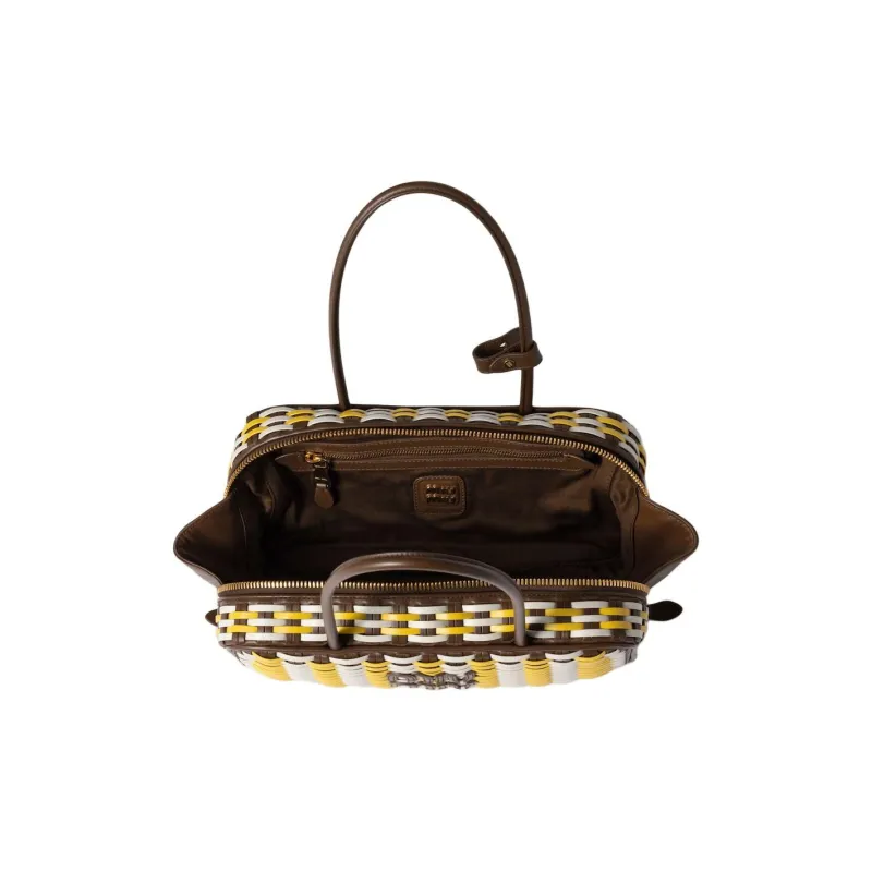 MIU MIU Beau Cow Leather Handbag Unisex Multicolor-3