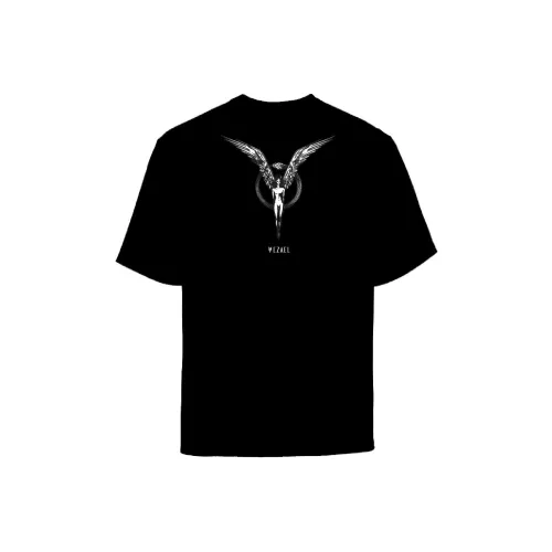YEZAEL 블랙 남성 티셔츠