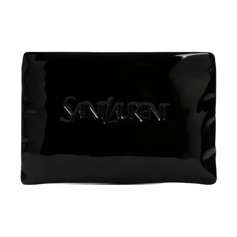 SAINT LAURENT PU Polyurethane Clutch Men's Black-0