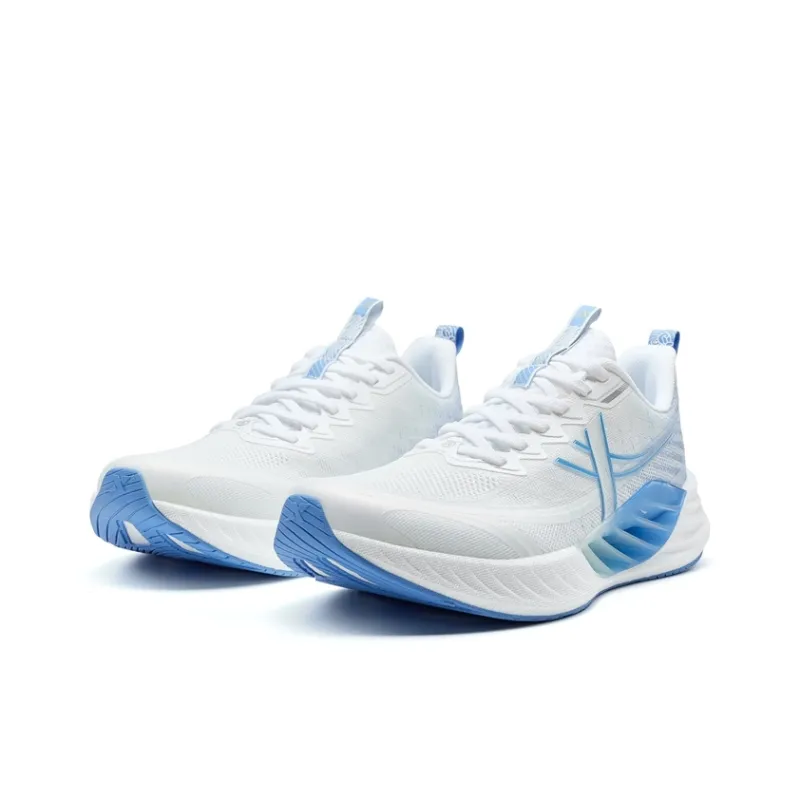 XTEP Durable Breathable Coverage Low Top Casual Training Sprint Running Shoes Men's Classic White Sky Blue-2
