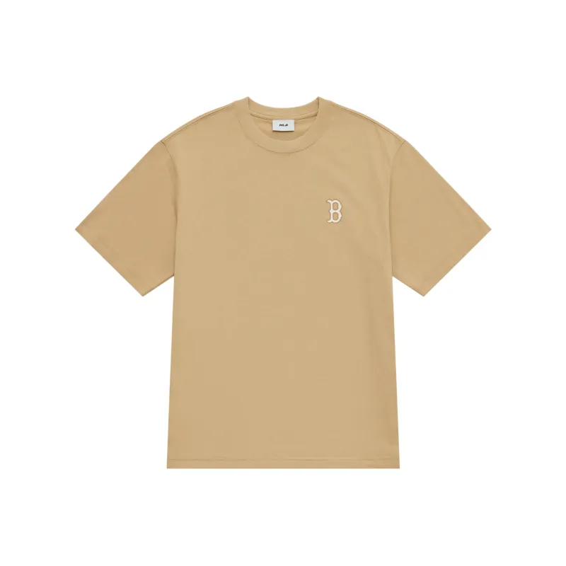 MLB Boston Red Sox Basic Collection SS25 T-Shirt Unisex Light Beige Yellow-1