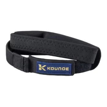 DESCENTE Fitness Sports Patella Bands Protective Black Polyester, Polyurethane, Natural Rubber Unisex