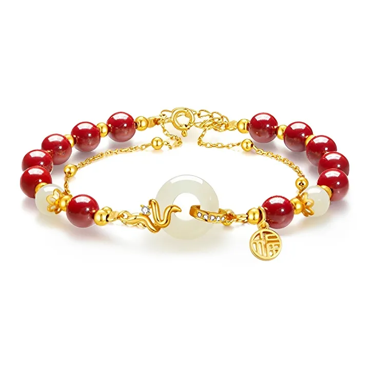 QIANCHANG Hetian Jade Bracelets Pale Greenish White Jade Women's-0