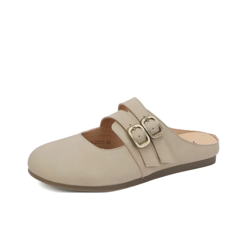 JOSINY Stitching Slip Resistant Closed Toe Slippers Women's-5