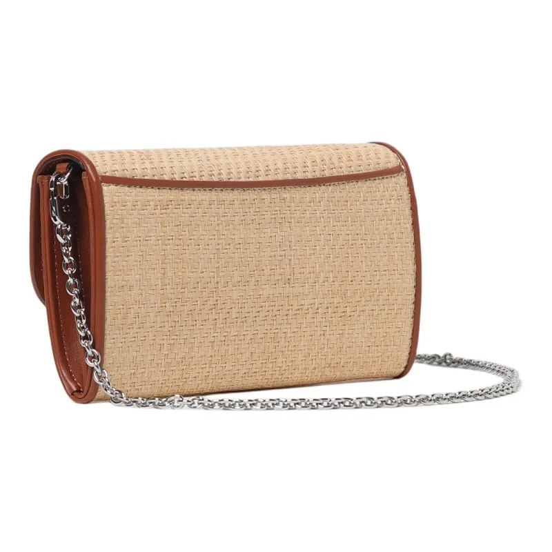 LAUREN RALPH LAUREN Raffia Shoulder Bag Women's Beige-1