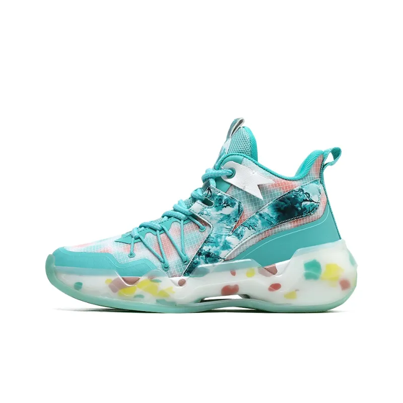 TONYBEAR Anti Slip Wear Resistant Mid Top Basketball Shoes Unisex-5