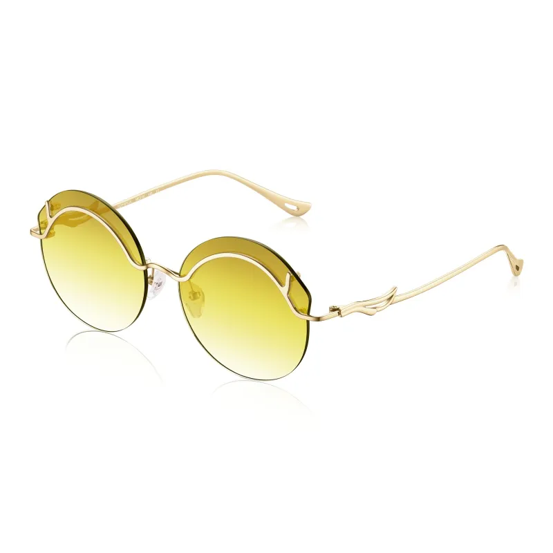 Lao Feng Xiang Β Titanium Irregular Shape Sunglasses Women's-2