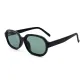 Black Frame with Green Lens
