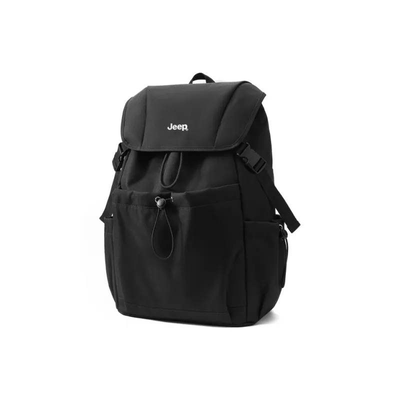 Jeep Fabric Backpack Laptop Bag Unisex Agate Black/Plantain Green/Desert Yellow-1