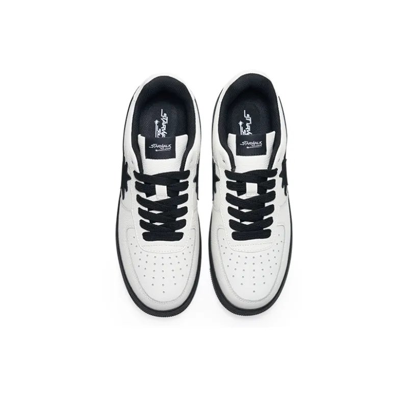 Starwalk Soldier Durable Lightweight And Breathable Low Top Skateboard Shoes Unisex Black White-3