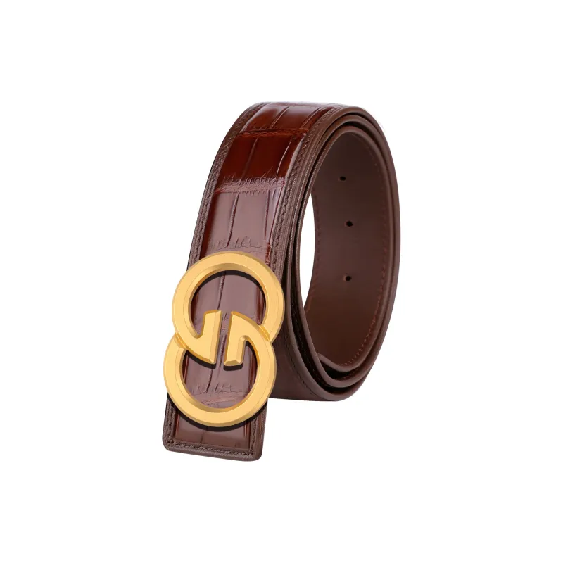 CATELLES Crocodile Leather Belts Men's 3.5cm-6