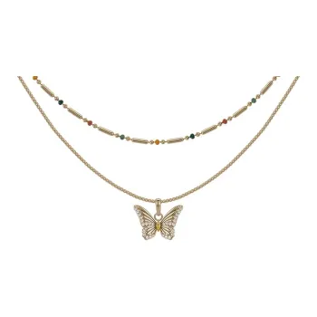 RiotLILY Copper Alloy Cubic Zirconia Necklace Date Matching Style Unisex