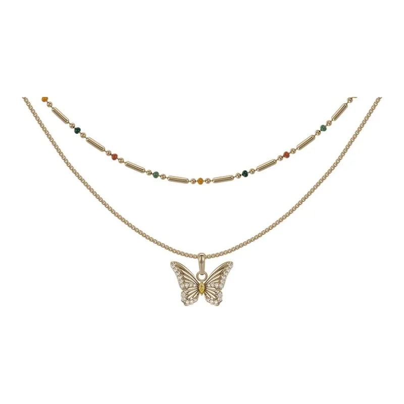 RiotLILY Copper Alloy Cubic Zirconia Necklace Date Matching Style Unisex-0