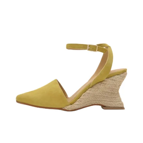Castañer Judi Wedge Heel High Heels 7cm Women's Yellow