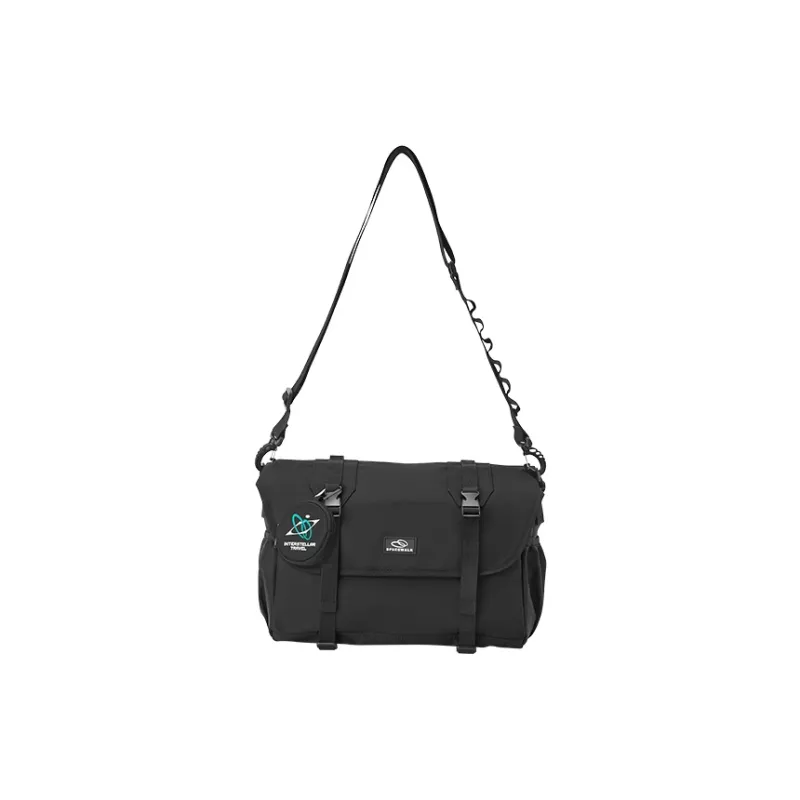 SEM/R Fabric Messenger Bag, Crossbody Bag Tubas Unisex Light Khaki/Black-3