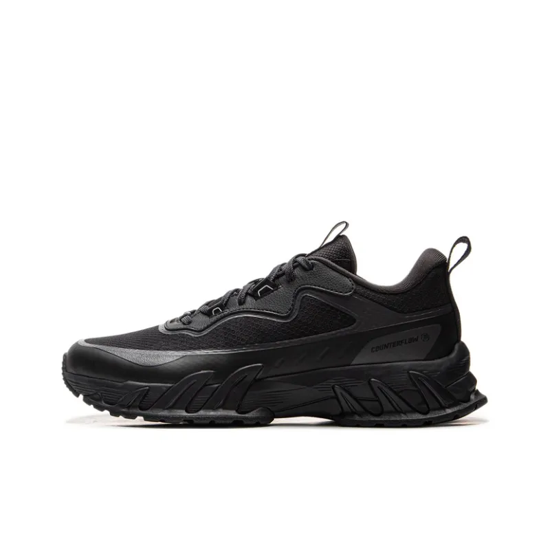 LiNing CF Tracing, Xiaoyao Xing V3 Anti Slip Wear Resistant Low Top Hiking Shoes Unisex Black-0