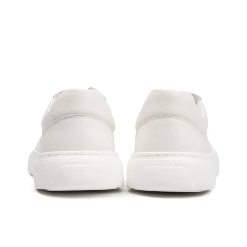 Satchi Anti Slip And Wear Resistant Lightweight Low Top Skateboard Shoes Men's White-4