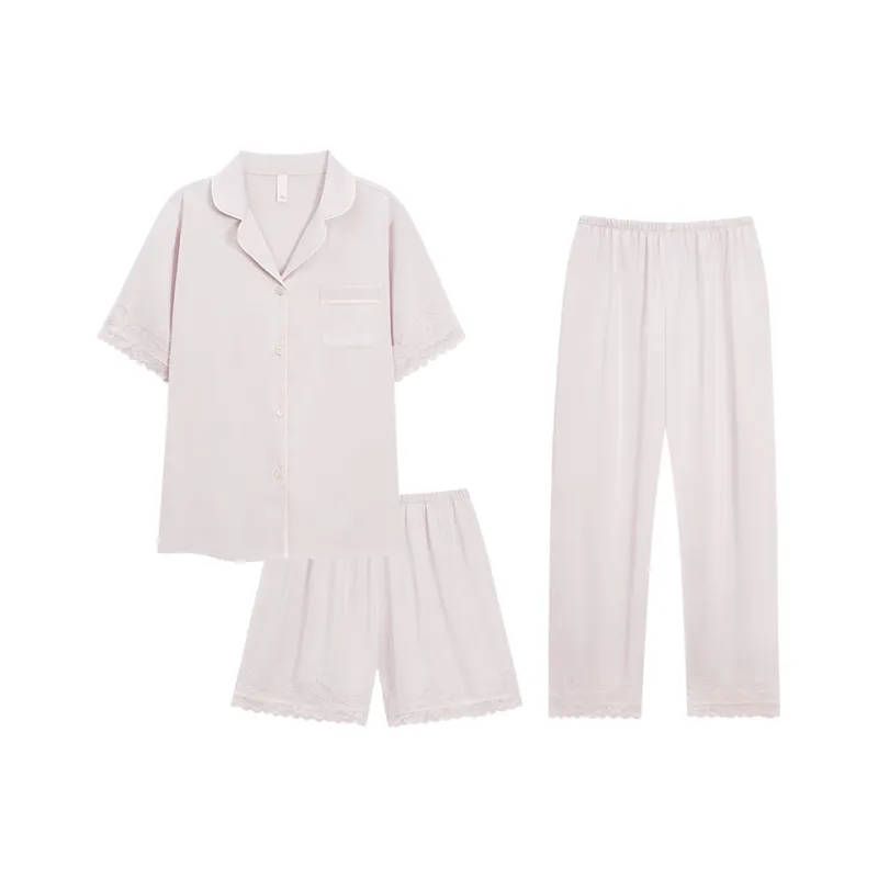 XIAFENYAN Pajama Set Women's Purple Pink-0