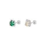 Best-Selling 1 Pair-Ice Crystal Yellow+Emeralds
