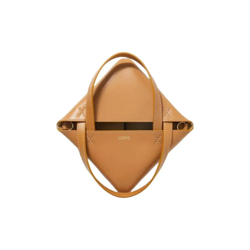 LOEWE Puzzle Fold Bright Cow Leather Tote Bag, Shopping Bag, Shoulder Bag, Handbag Mini Women's Warm Sand Yellow-1