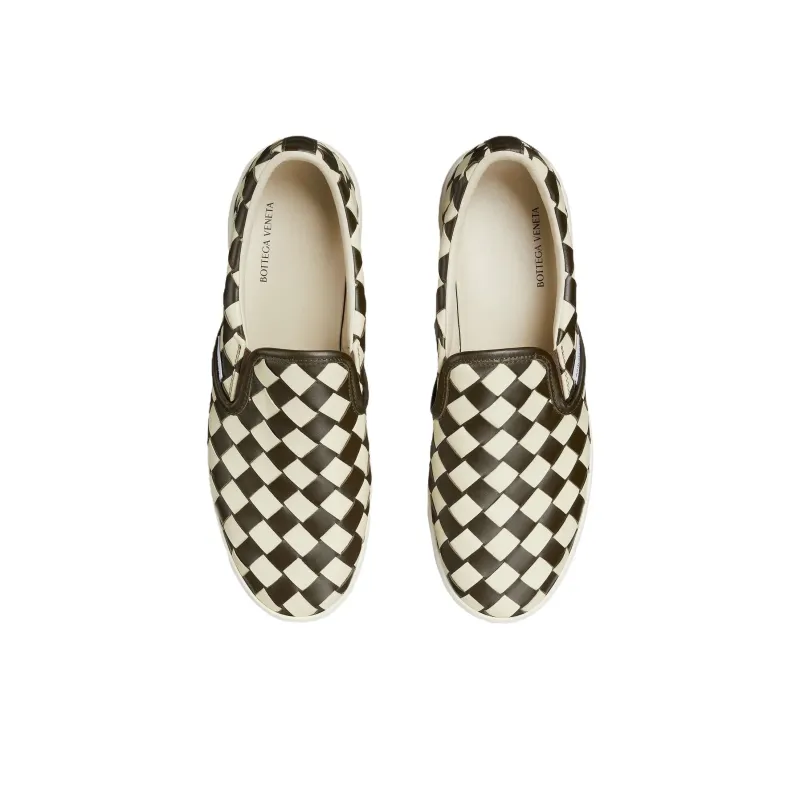 Bottega Veneta Sawyer Check Patterned Slip On Sneakers-3