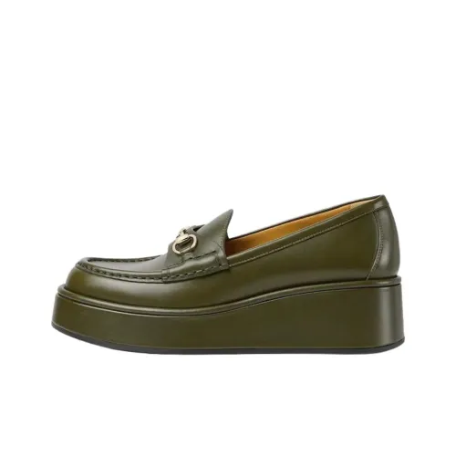 GUCCI Wedge Heel High Heels 5cm Women's Green