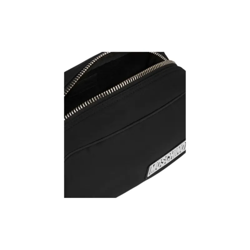 MOSCHINO Polyester Spandex Clutch Storage Bag Makeup Bag Women's Black-4