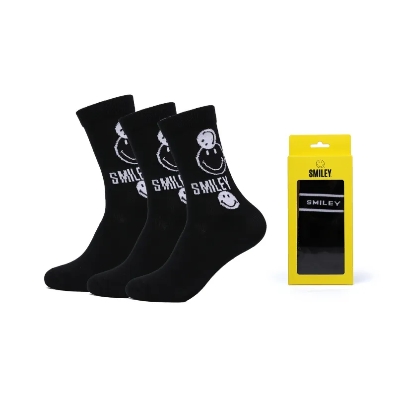 SMILEY Mid Calf Socks Unisex Combo Set-10