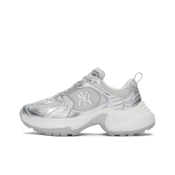 MLB New York Yankees Slip Resistant Breathable Low Top Casual Shoes Women's Silver