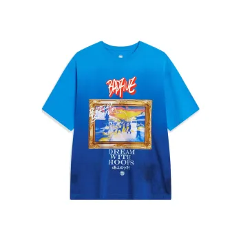 LINING Badfive T Shirts Men Interstellar Blue Gradient