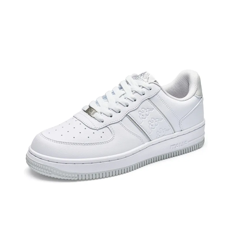 Kappa Back to Back Anti Slip Wear Resistant Low Top Skateboard Shoes Unisex White Gray-2