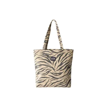 ZARA Cotton Tote Bag, Shopping Bag, Shoulder Bag Women's Light Beige Yellow