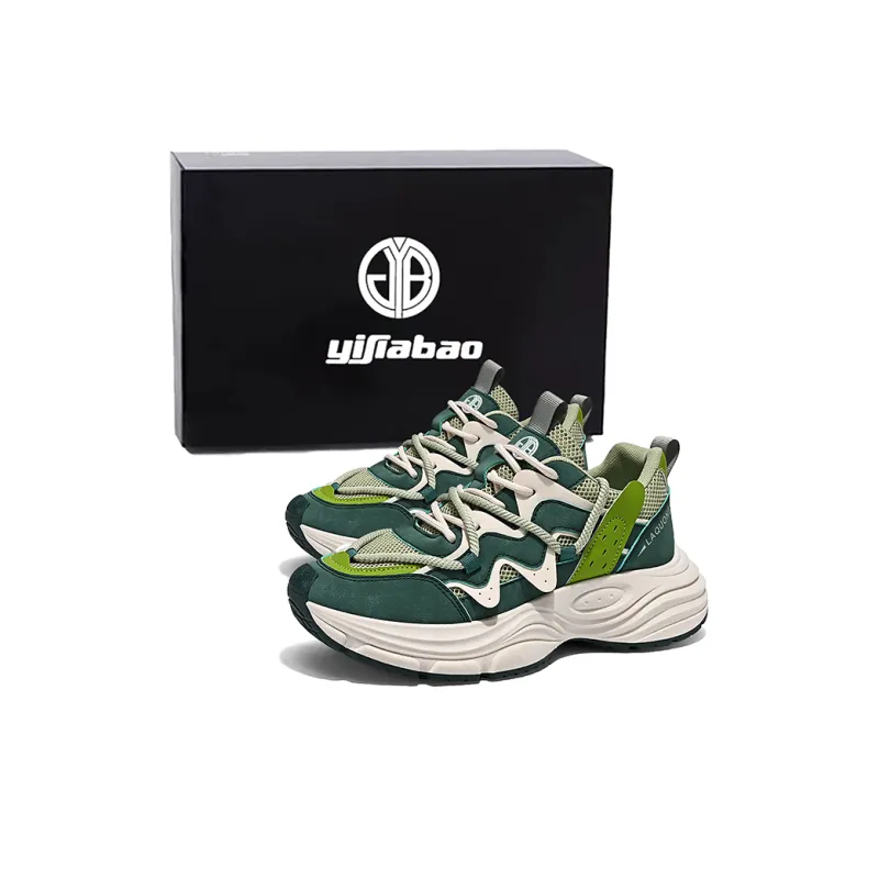 Yi Jiabao Anti Slip And Wear Resistant Quick Dry Low Top Chunky Sneakers Men's-5