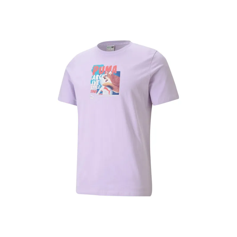 PUMA T Shirts Men Light Lavender-0