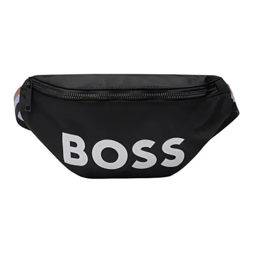 HUGO BOSS Polyester Sling Bag, Crossbody Bag, Fanny Pack Men's Black