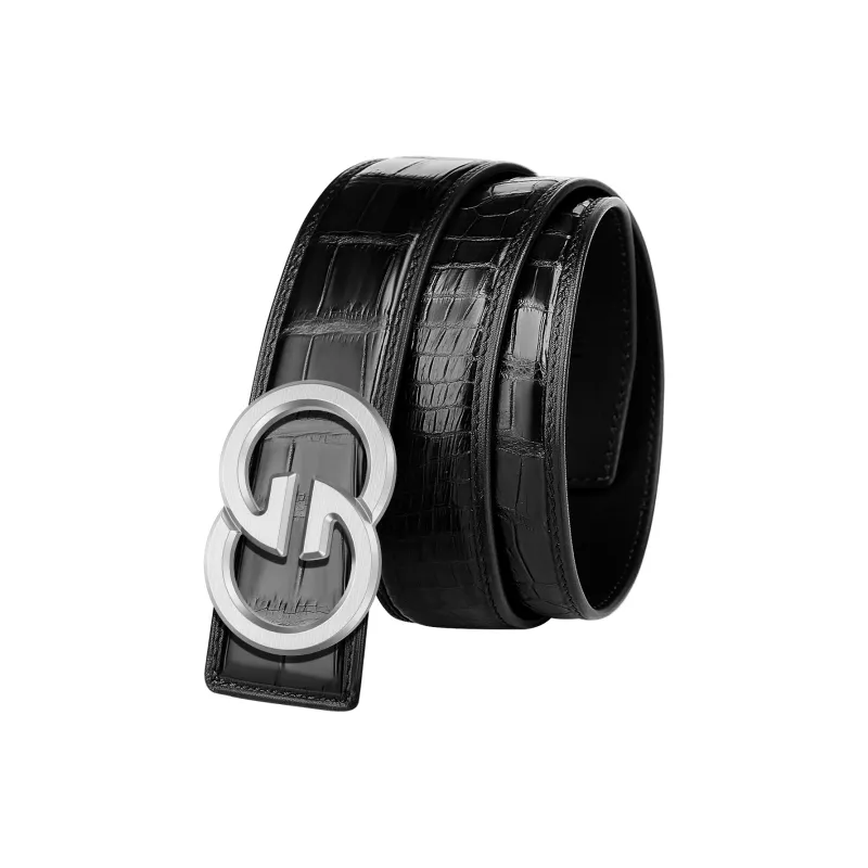 CATELLES Crocodile Leather Belts Men's 3.5cm-1